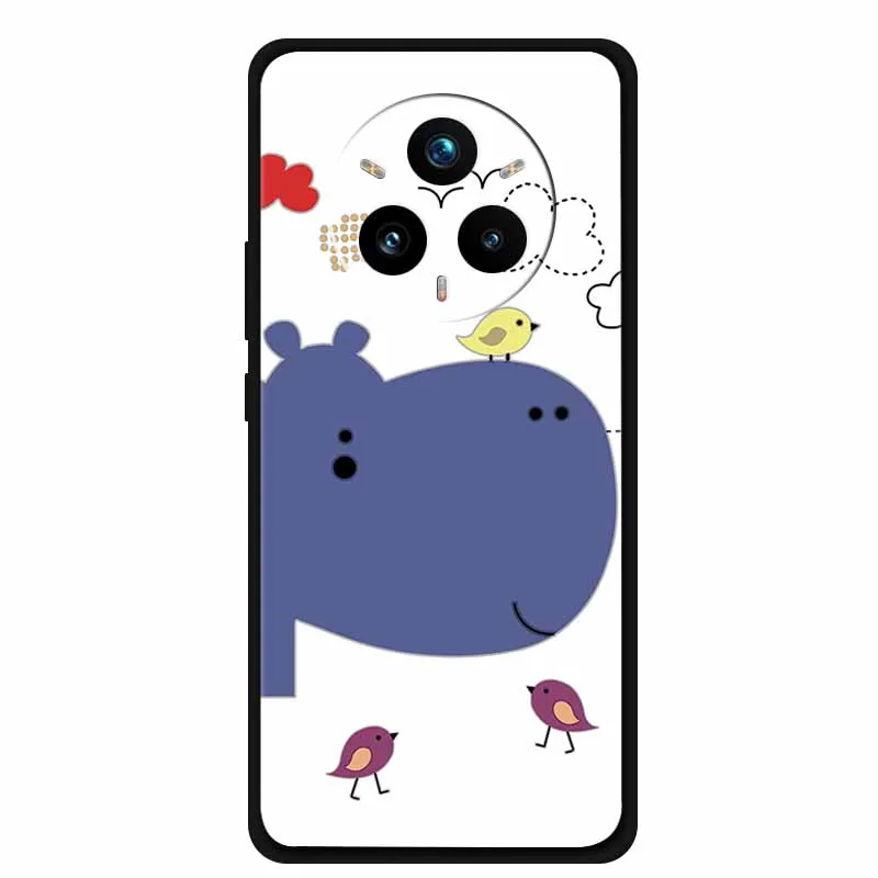 Sleek Black Silicone 3D Relief Phone Case - Cute and Soft Cover