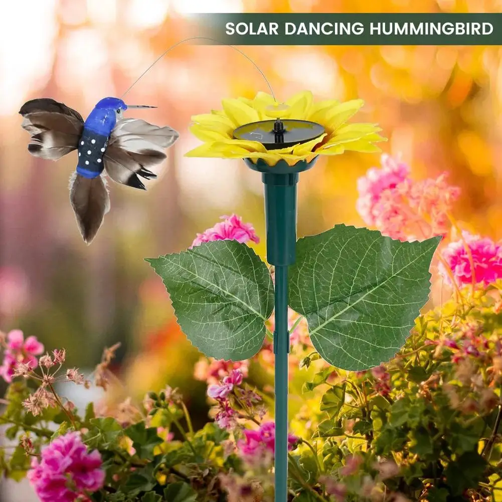 Solar Sunflower Flower Butterfly Lawn Decoration, garden decoration,artificial feather bird decoration,metal butterfly ornaments