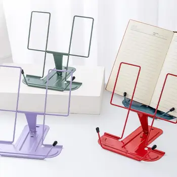 책상용 금속 책 스탠드 조정 가능한 독서 나머지 책 홀더 휴대용 요리 책 문서 요리법을 위한 견고한 타이핑 스탠드