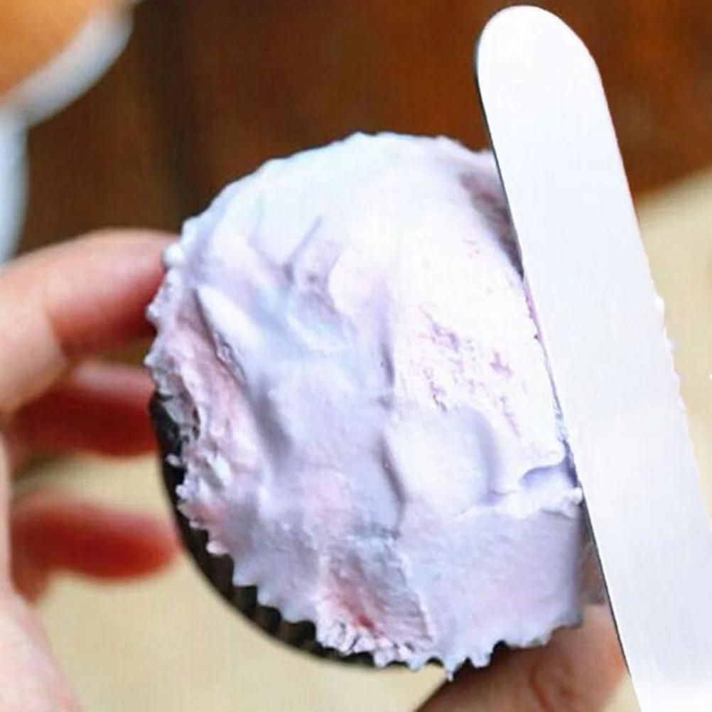Stainless Steel Cream Spatula Butter Spreader Cake Scraper Pastry Tool Baking Smoother Icing Wooden Handle Kitchen Utensil 4 Pcs