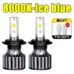 Ultra - Bright LED Headlight & Fog Light Set - 600,000 Lumens, 800W, Multi - Color Temperature Options, 2 - Piece Mini Diode Pack - H1 (8000K - iceblue - T10)