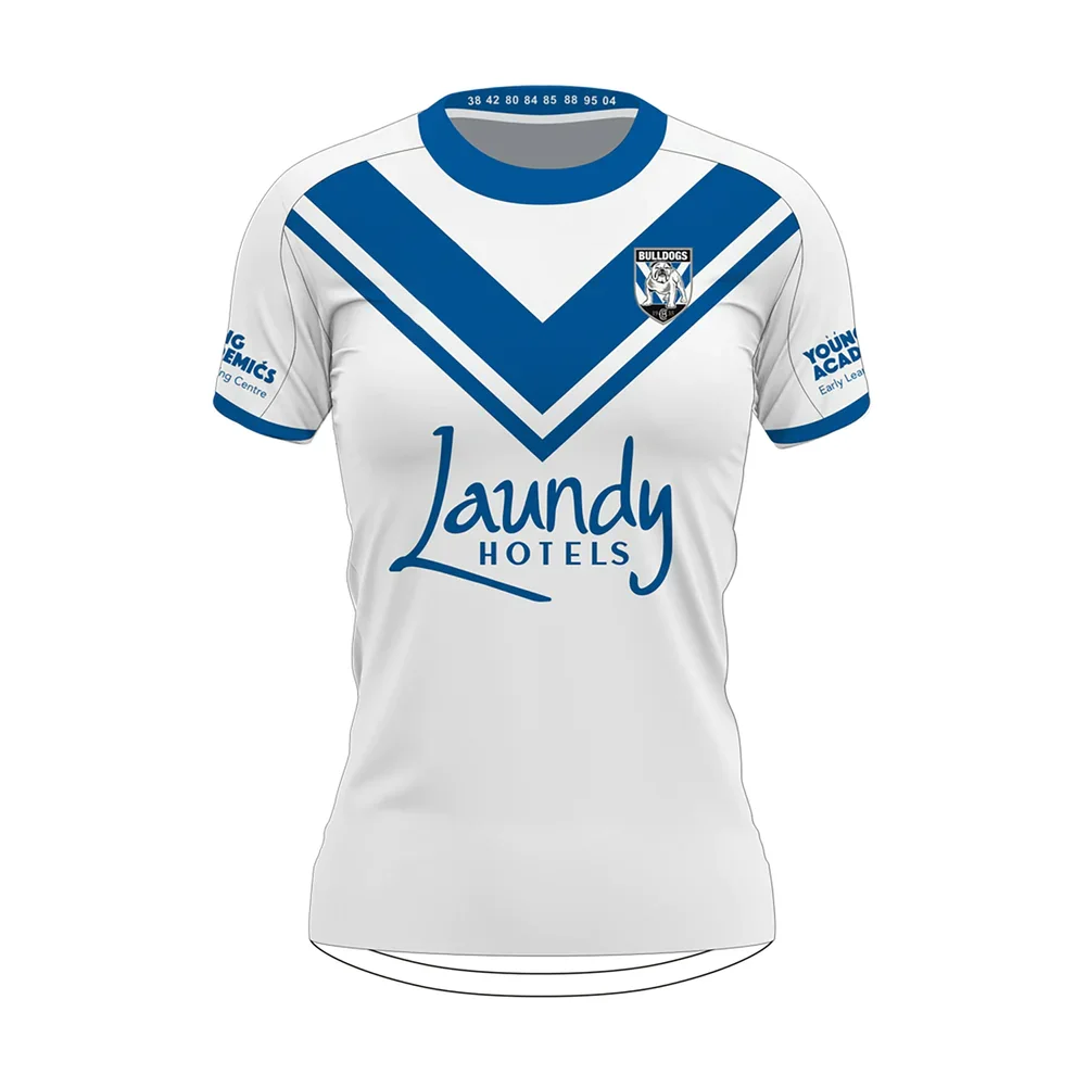 thumbnail image 1 of Nueva camiseta de local/local/visitante de los Canterbury Bankstown Bulldogs 2024, camiseta de rugby, camiseta de entrenamiento (nombre y número personalizados), 1 of 5