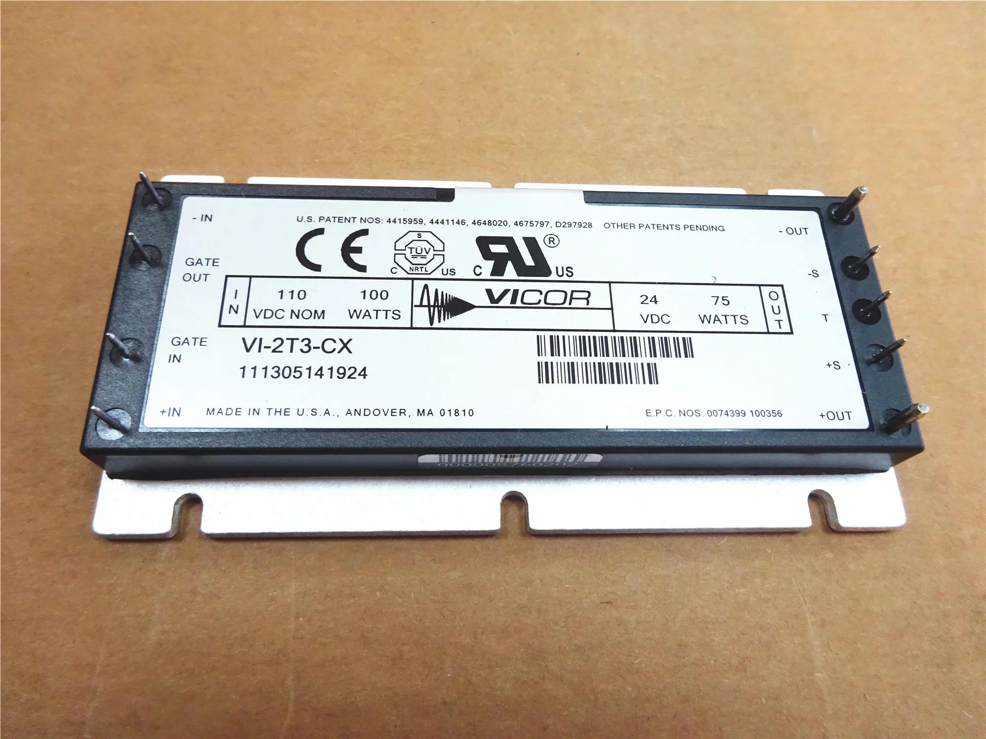 

Package mailVI-2T3-CX VI-2T3-IX DC-DC 110VDC24V75W 10pcs
