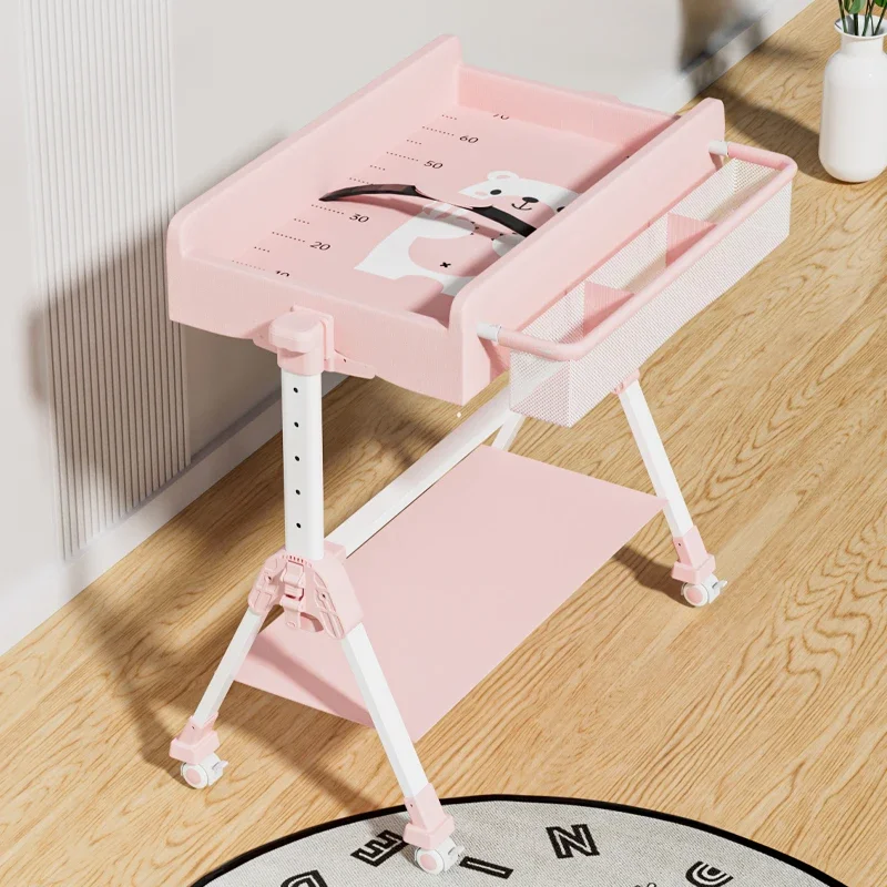 Height Adjustable Baby Changing Table &ndash; Multifunctional Foldable Care Station, Anti-Overflow, One-Click Disassemble Crib