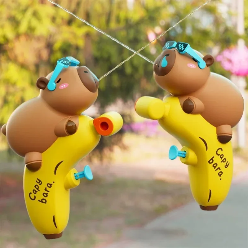 Cute Capybara Small Water Gun Water Squirt Toys Squirt Gun Cartoon Animal Watergun Sprinkler Swimming Pool Toy Beach Outdoor Toy