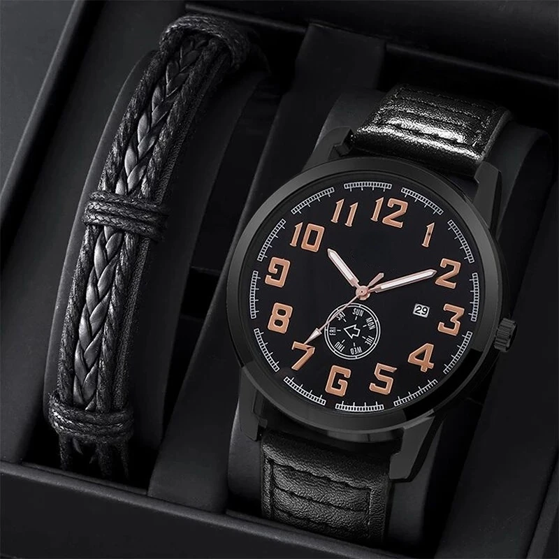 SHAARMS Montre à Quartz Multifonction pour Homme avec