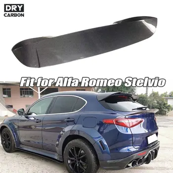 Spoiler Posteriore per Alfa Romeo Stelvio 2017 2018 2019 in Fibra di Carbonio Secca FRP, Alette per Lunotto Posteriore, Copertura Coda, Finiture Auto