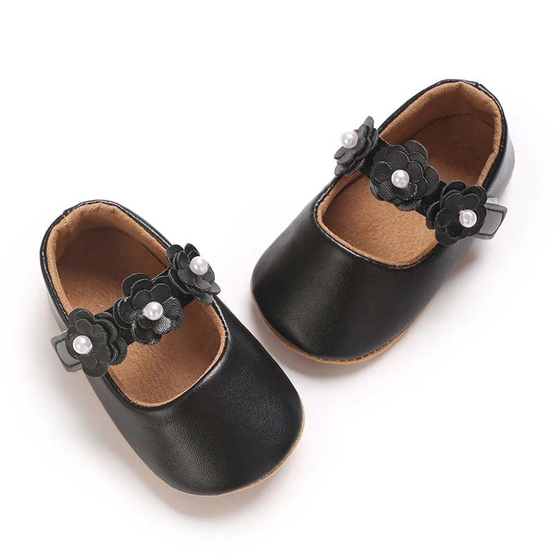 Lauflernschuhe für Babys und Mädchen – Prinzessinnen-Mokassins, weiche Lederschuhe, rutschfeste Sohle, Kleinkindschuhe mit Blumenmuster, 6–24 Monate – Detail 27