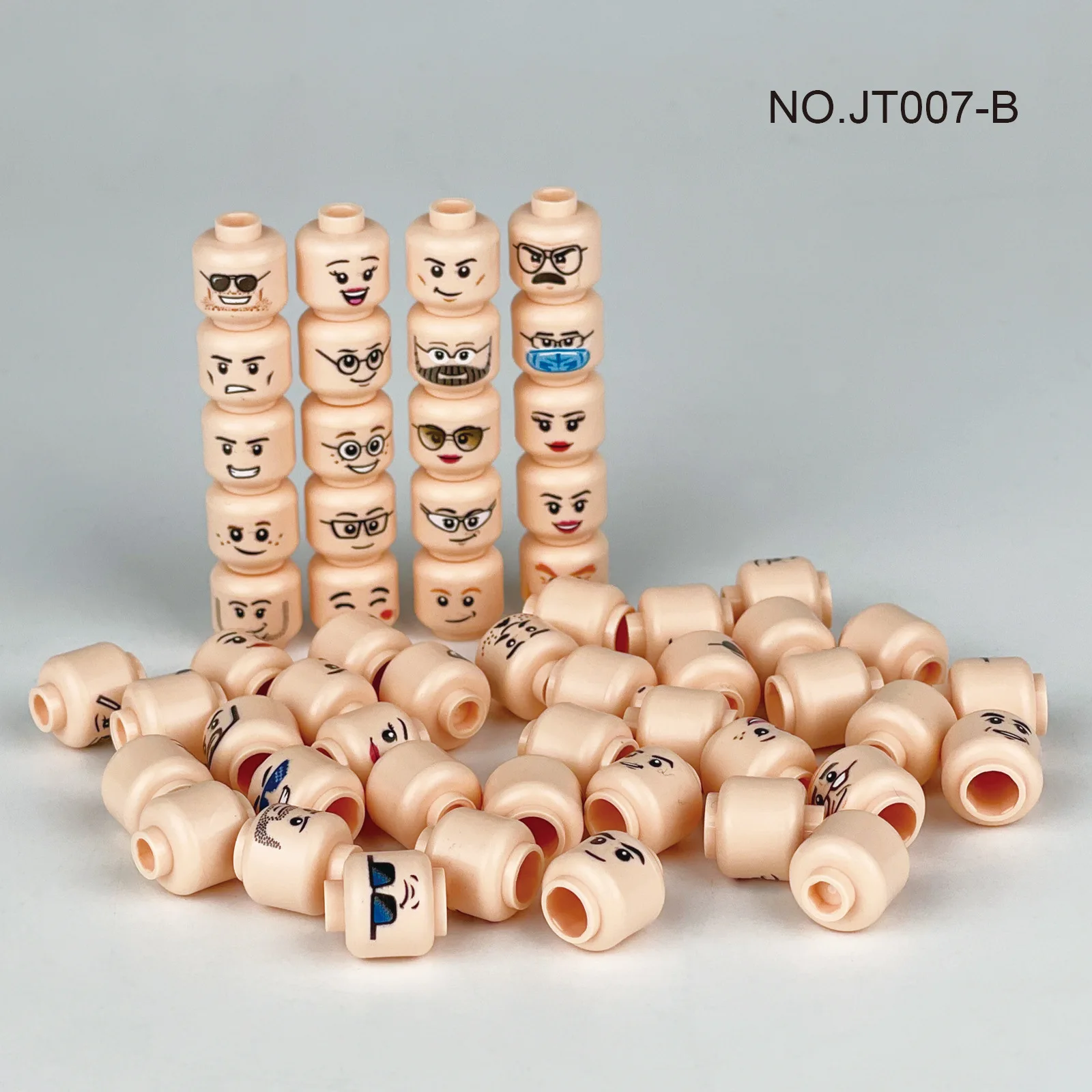 뜨거운 56 개/몫 미니 그림 크리 에이 티브 머리 얼굴 웃음 울음 귀여운 표정 벽돌 빌딩 블록 모델 어린이 장난감 선물