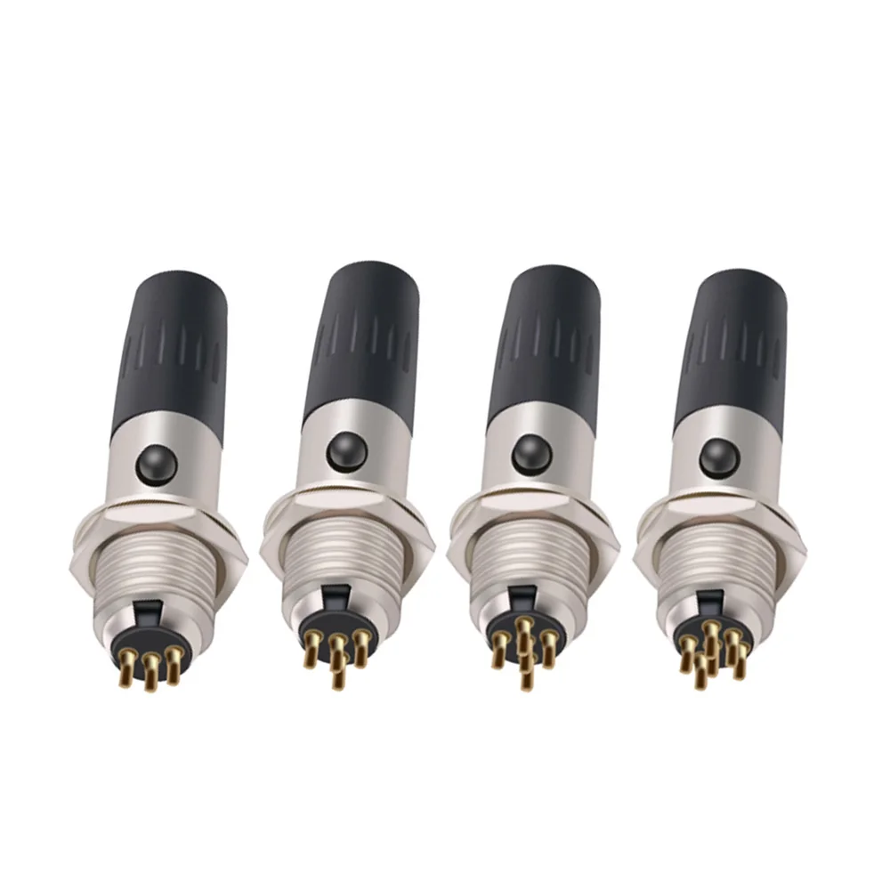 1set Mini XLR 3/4/5/6Pins female plug + male socket small XLR audio microphone connector MIC for cable soldering straight wire connector terminals wire connector electrical connectors electrical connector cable connector