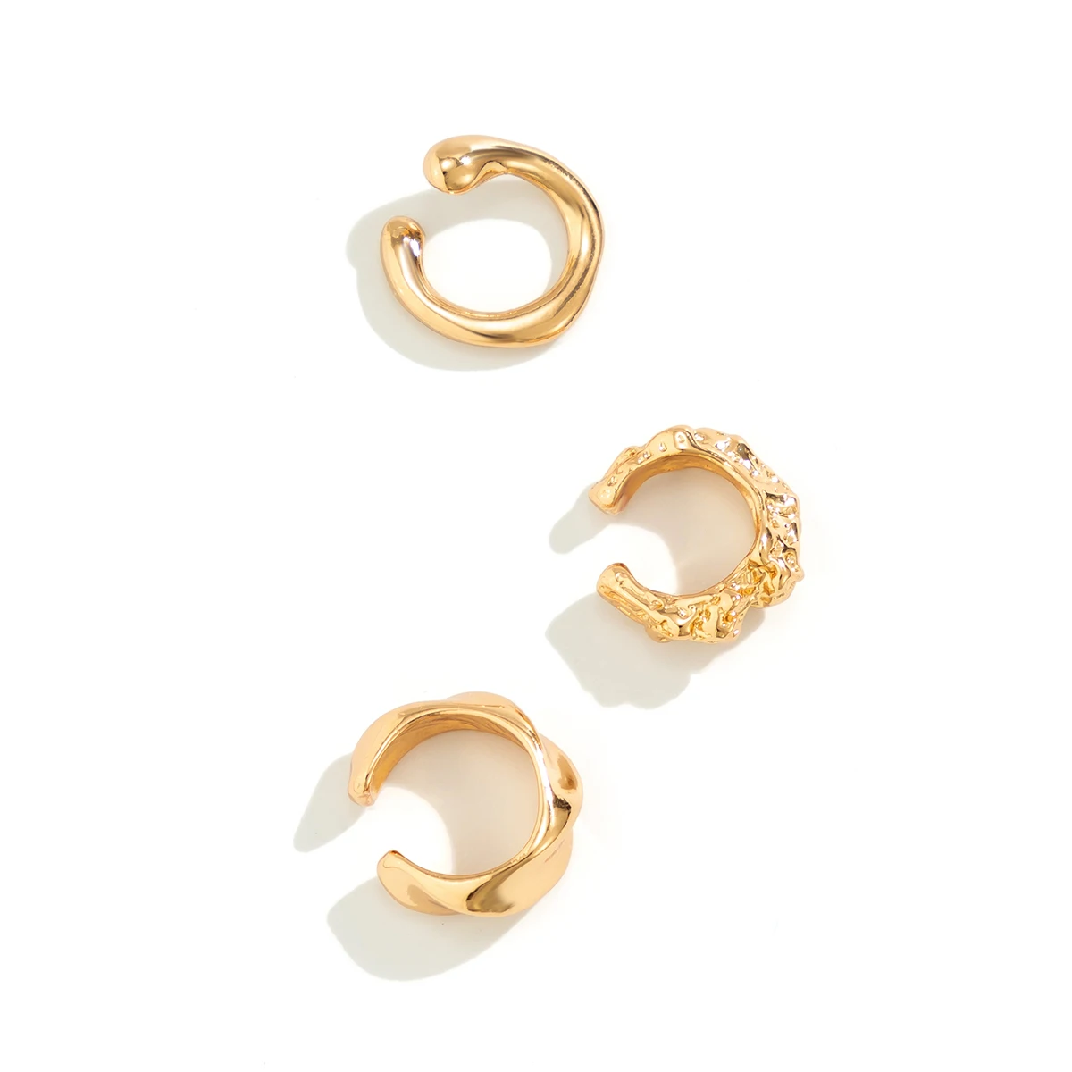 Boucles D'oreilles Clips Vintage Années 80 - Doré Et Strass - Marque DPR