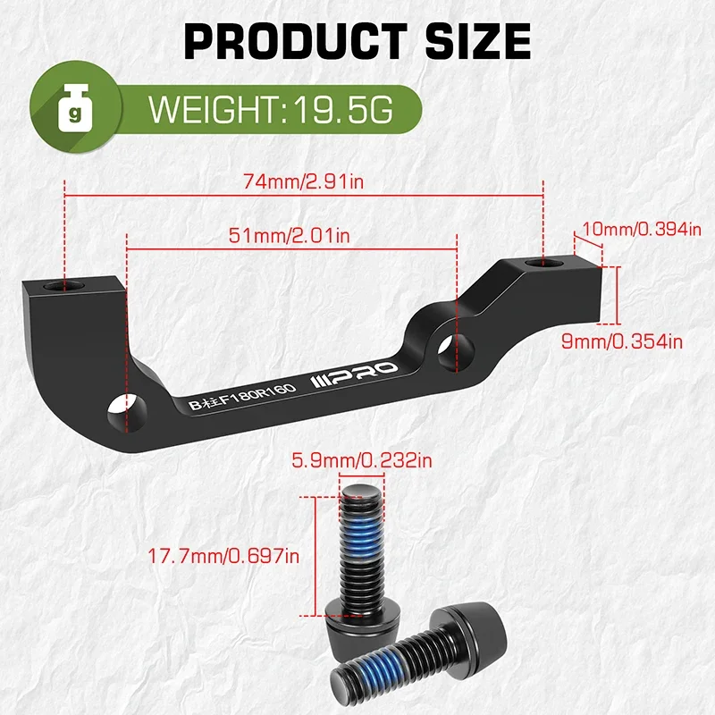 Bicycle Disc Brake Rotors Adapter 140mm 180mm 203mm Front Rear Caliper Adapt Alu