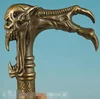 Gothic Bronze Handmade Carved evil person Statue Cane Walking Stick Head 1