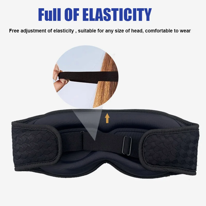 3D Bluetooth Eye Mask Wireless Stereo Sleeping Earphones Comfortable Washable Blindfold Handsfree Call Eyemask for Home Travel