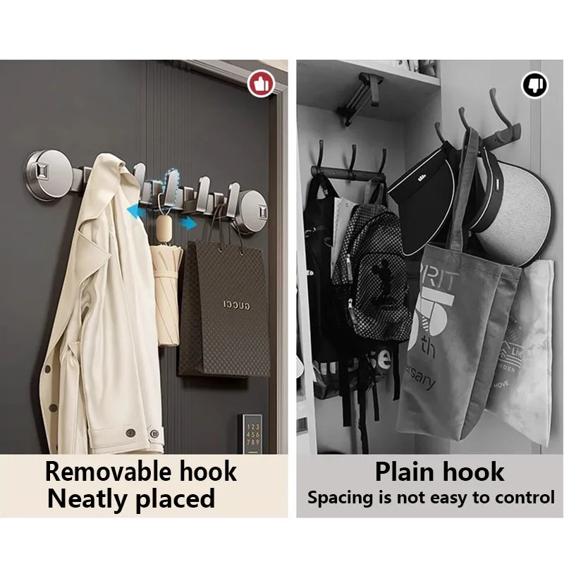 Hooks Over Door Home Organizer Rack Clothes Coat Hat Towel Hanger Bathroom Accessories Door Hang Sucker Mounting