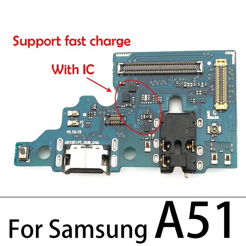 USB Charger Charging Port For Samsung A71 A70 A51 A50 A41 A40 A31 A30 A21S A20 A60 A10 Dock Connector Microphone Board - Image 8