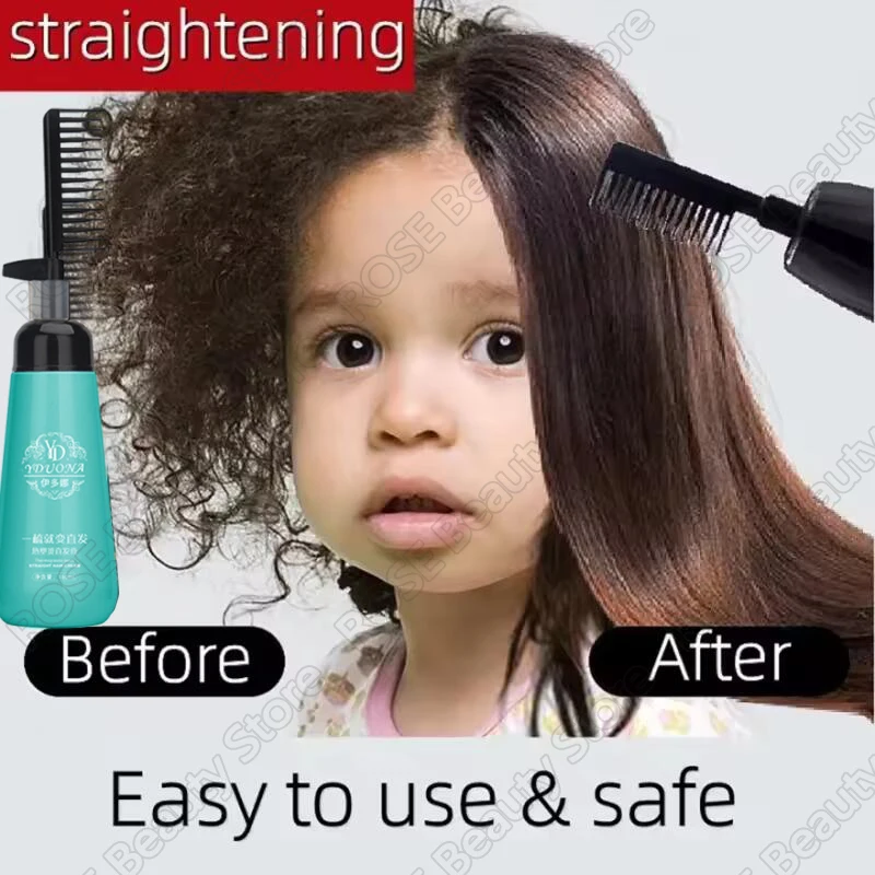 Hair Straightening Cream And Comb Set Nourishing No Hurting Repair Damaged Hair Keratin Smooth Care Improving Frizziness Tools