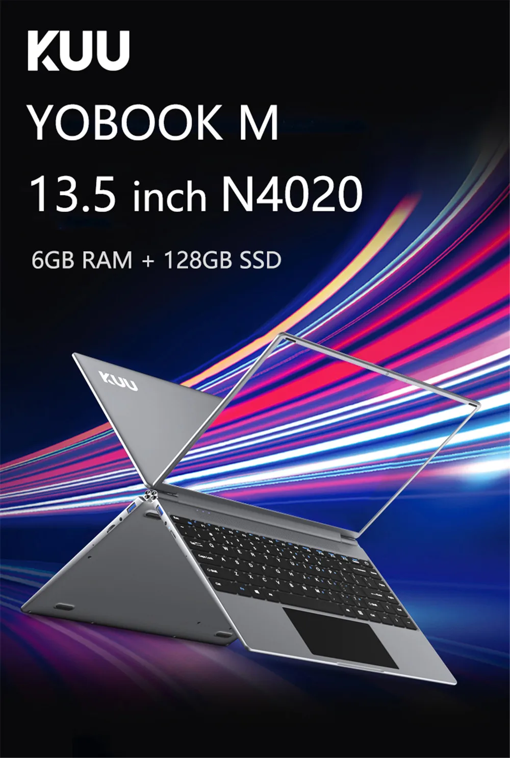 the latest ultraslim laptops good KUU Yobook M 13.5" IPS 3K Display Intel Celeron N4020 Dual Core LPDDR4 6GB 128GB SSD Windows 10 Laptop with Full Size Keyboard the latest ultraslim laptops