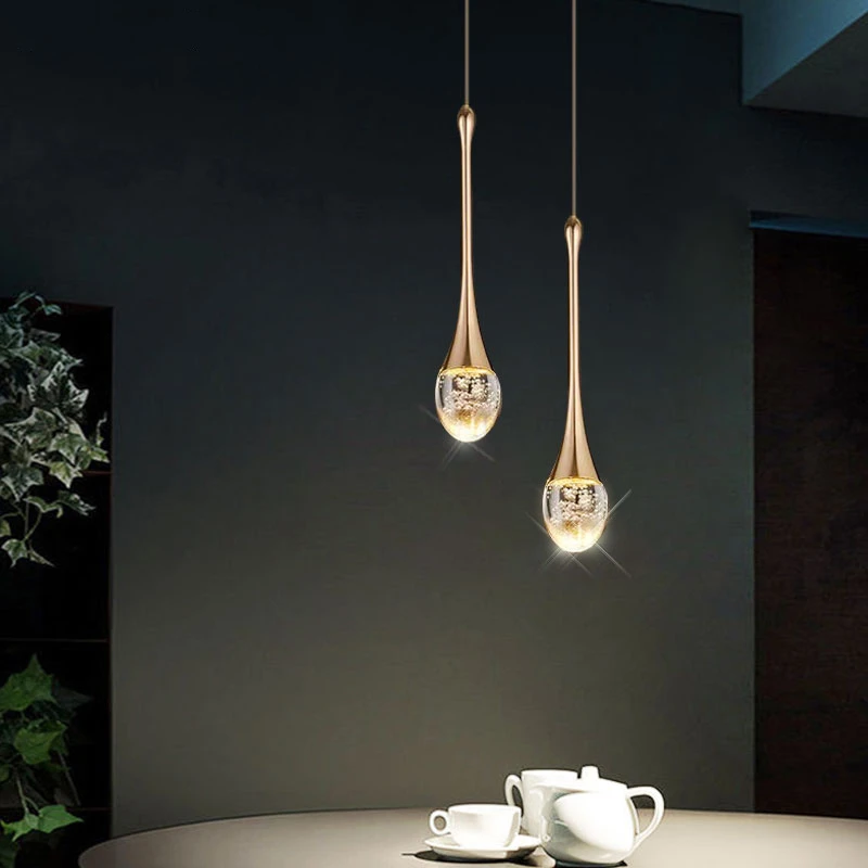 Modern Bubble Crystal Chandelier Hanging Lamp Pendant Lights for Dining Room Bedroom Bar Cafe Pendant Led Lamp Home Decoration - Image 2