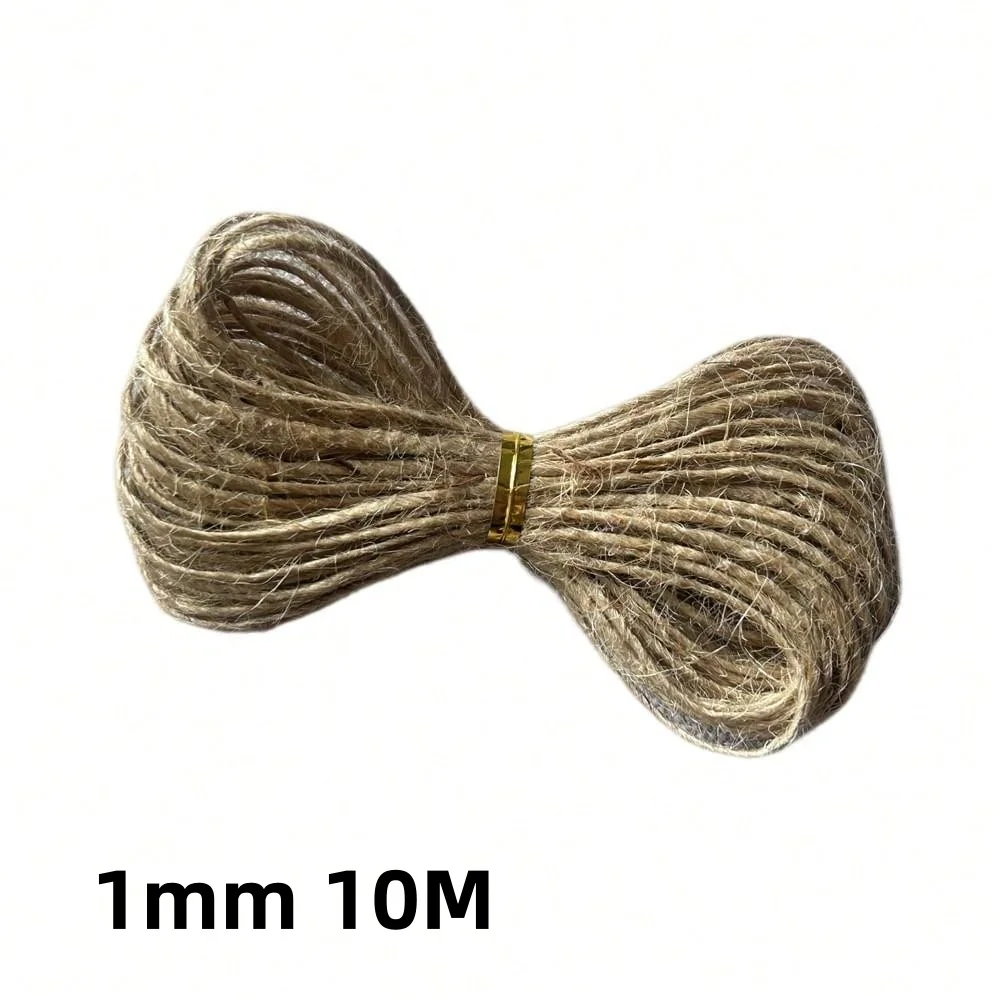 2mm Jute Rope 100m H2O-Resistant Twisted Twine, 8kg Capacity Craft Cord for Wedding Chair Decor, Pet Scratching Post Repair