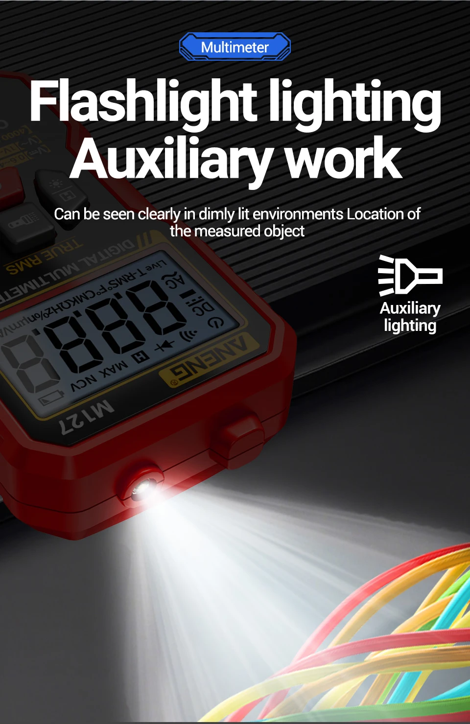 MINI Multimeter Tester AC/DC Spannungswiderstandsmessgerät NCV-Sensor Ohmmeter Nullstrom-Erkennung Multifunktionsmessgerät Elektrowerkzeuge – Detail 8