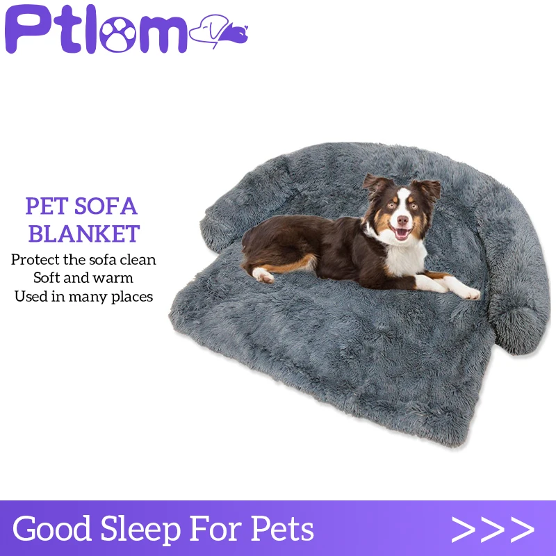 DogBedPetSofaDogCalmingBlanketPlushWarmNestWashableSoft