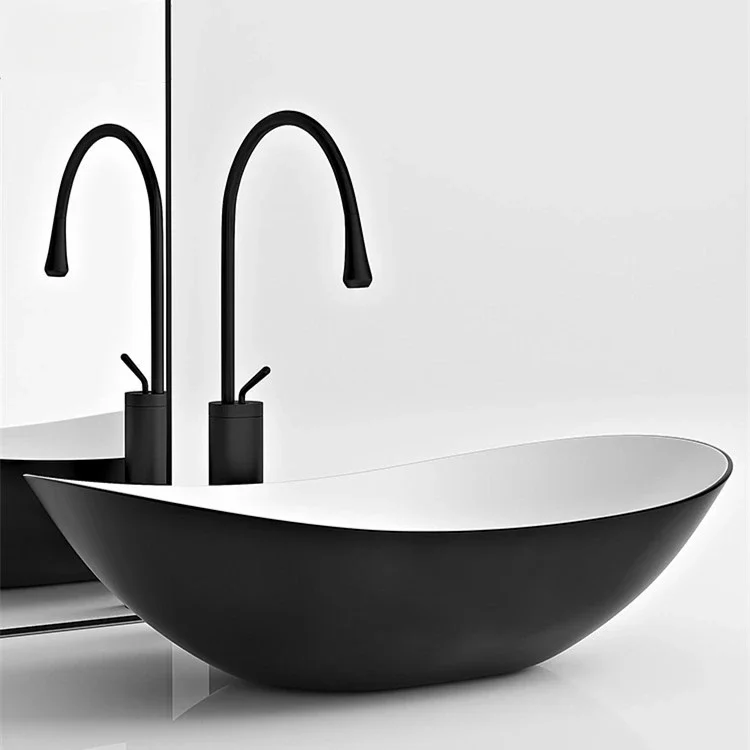 Nordic Ceramic Tabletop Basin Black and White Balcony Sink Washbasin Household Bathroom Washbasin Basin Single