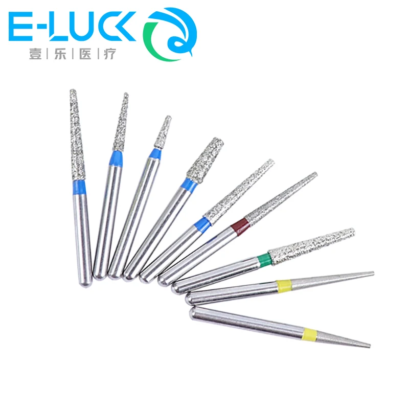 

10Pcs/Box Dental Diamond Burs FG 1.6mm Dentist Polishing and Grinding Teeth Tools TF Series for High Speed Handpieces