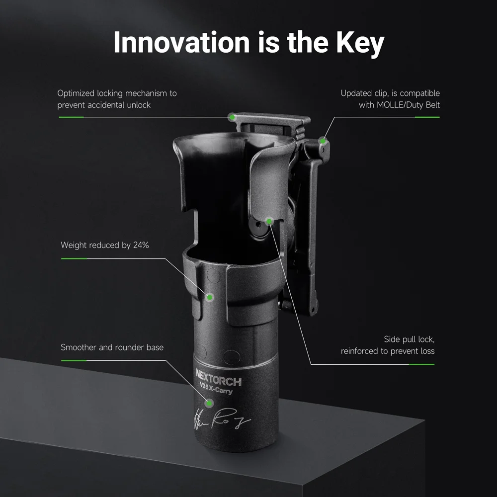 NEXTORCH V35 X-Carry タクティカル懐中電灯ホルスター、バトン
