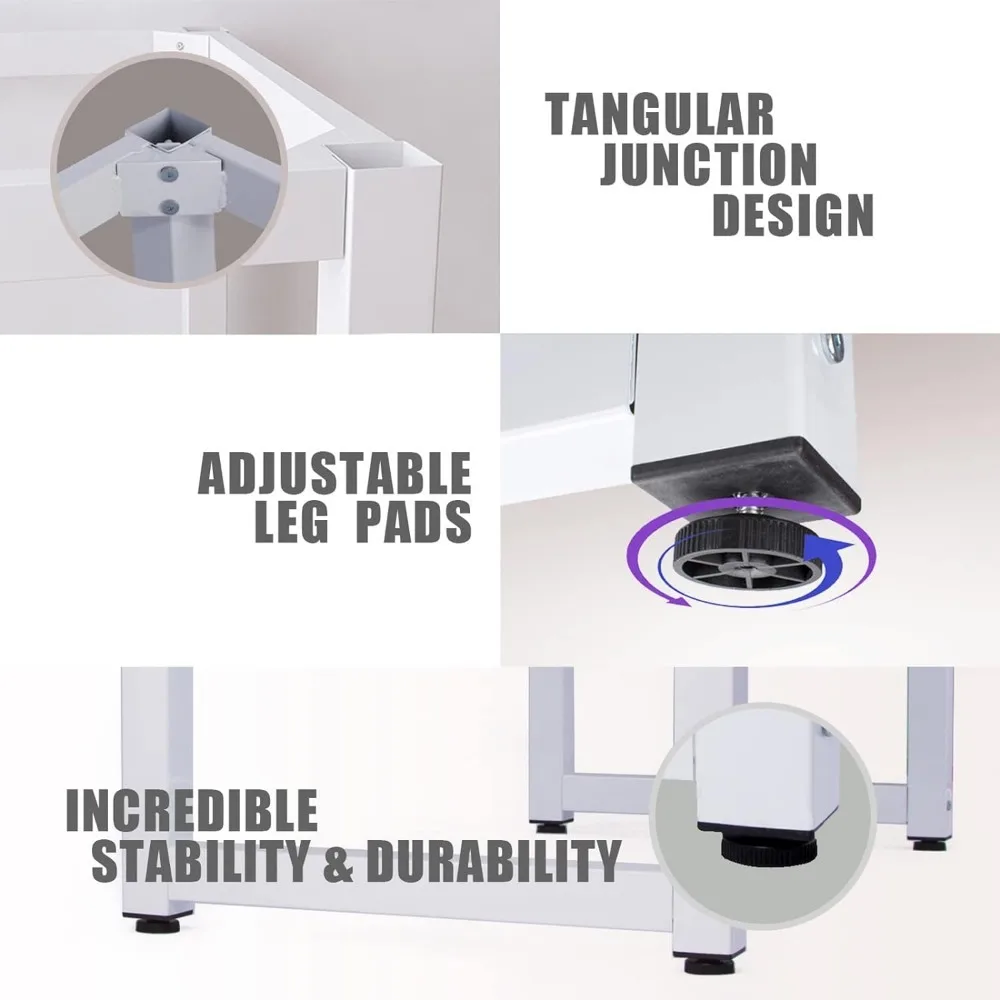 Description Picture 4 of itemHome Desk Workstation Writing Xi Desk Width Metal Solid Frame Thickened Steel Legs Office Desks Free Shipping Computer Furniture