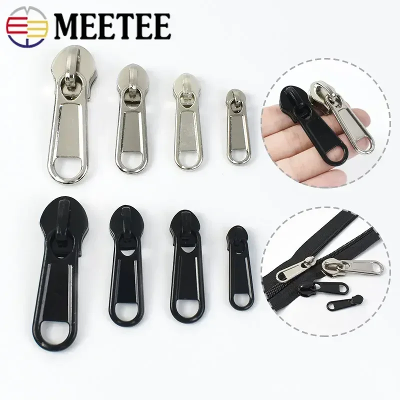 10Pcs35810ZipperSlidersforNylonZipBagClothesAutoLockZips