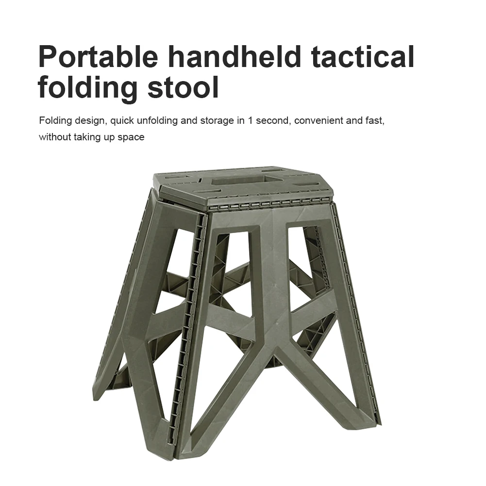 Outdoor Folding Bench Handle Design Portable Camping Bench High Load-Bearing Camping Fishing Stool for Hiking Backpacking