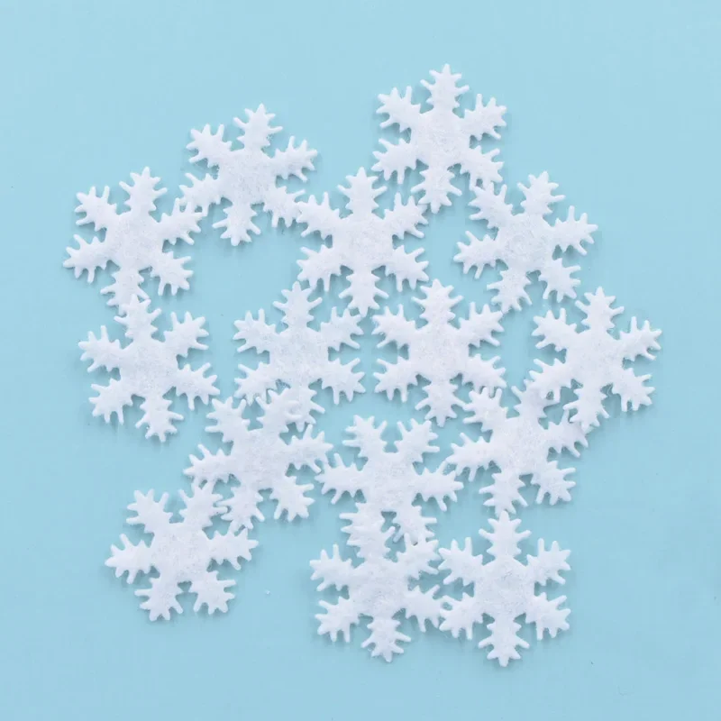 Nonwoven Snowflake Appliques for Wedding Party Christmas Decor Tree Ornament Crafts DIY Accessories 15/20/25/30/40mm