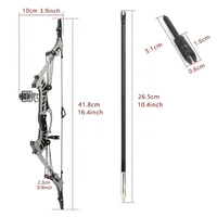 1set Archery Mini Compound Bow 16.4inch 16lbs Bow and Arrows Set for Outdoor/Indoor Toy Gift Entertainment Pocket Shooting Bows 2