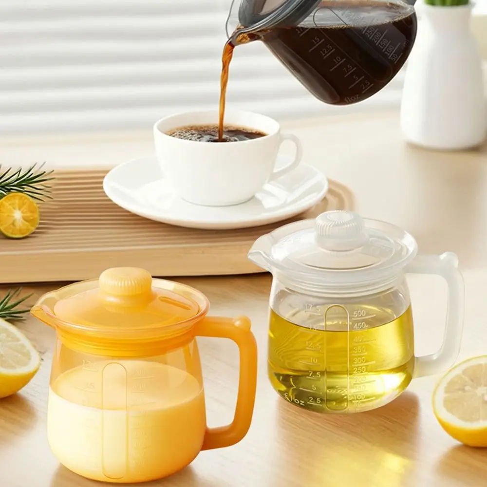500ml Capacity Silicone Teapot Leakproof Ergonomic Handle Oil Dispenser Heat-resistant Portable Tea Kettle Juice Serving