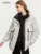 AMII Women's Gingham White Duck Down Coats 2023 Winter Loose Down Jackets High Stand Collar Thick Warm Outerwear Female 12344054