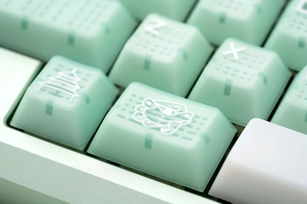 Domikey-x ju Jade Keycap Grupo Abs Doubleshots Cherry Perfil para Teclado 87 Tkl 104 Ansi Xd64 Bm60 Xd68 Bm87 Bm65 - Imagem 5