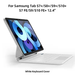 Magic Keyboard Case with Multi-Angle Trackpad & Backlit Smart Keyboard, 12.4-inch Premium Edition for 12.4 inch (White English)
