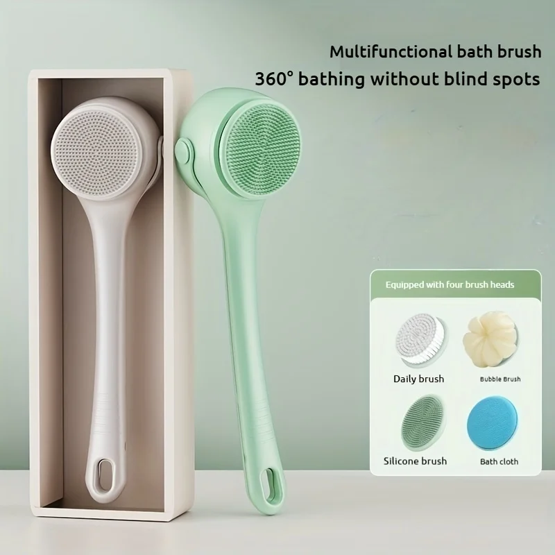 Electric Bath Bruhes Body Brush Back Scrubber for Shower Electric Body Scrub Brush Long Handle Back Brushes Bath and Body