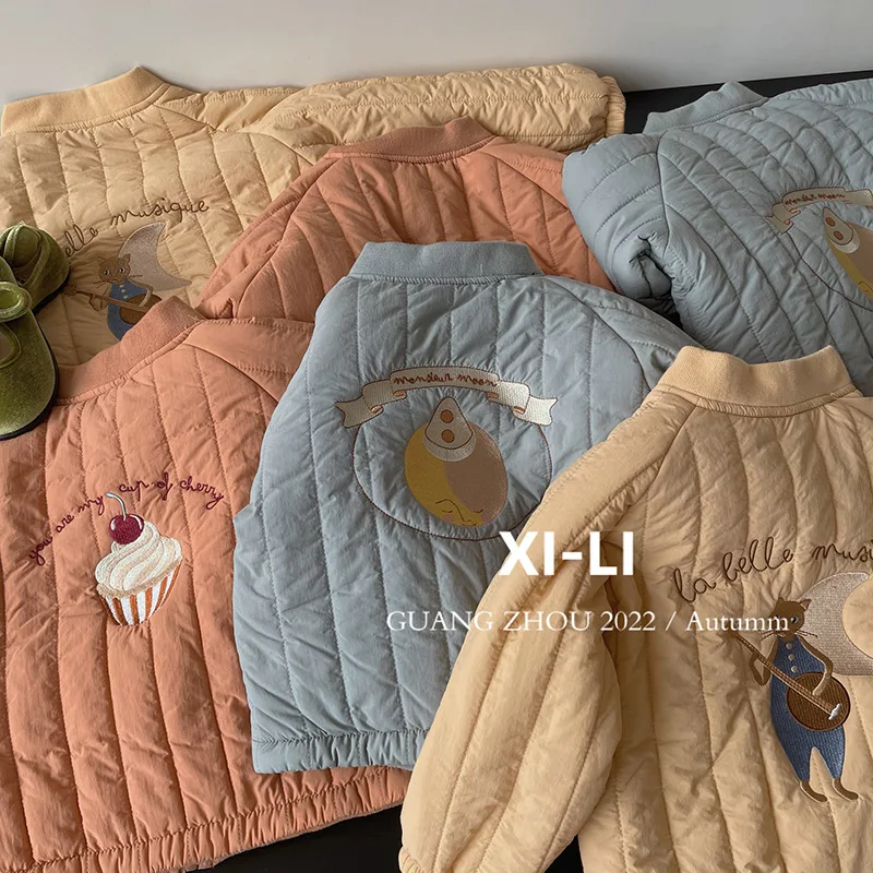 

Toddler Boys Girls Thick Coat Overcoat Cartoon Jackets Children Winter Kids Clothing Thickened Down Cotton Girl Outwear Clothes