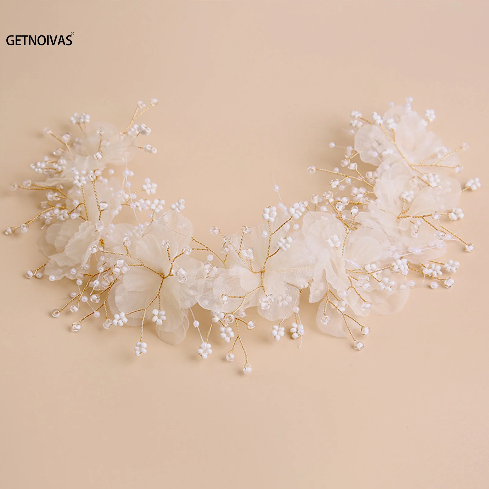 

Pearl Flower Bridal Hairbands Tiaras Wedding Crown Headband For Bride Hair Jewelry Pearl Wedding Hair Accessories Headwear