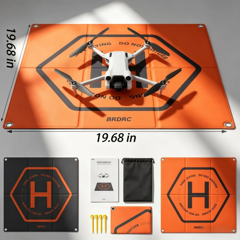 Pads d'atterrissage pour drone DJI Mavic 3, lot de 2 tapis de sol pliables et résistants de 50/65cm