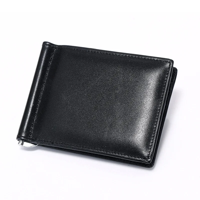 Genuine Leather Mens Wallet with Money Clip Coin Pocket Billfold Cash Clip leather bifold wallet money clips wallet