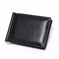 Genuine Leather Mens Wallet with Money Clip with Coin Pocket Billfold Cash Clip Leather Mens Money Clip Wallet 1