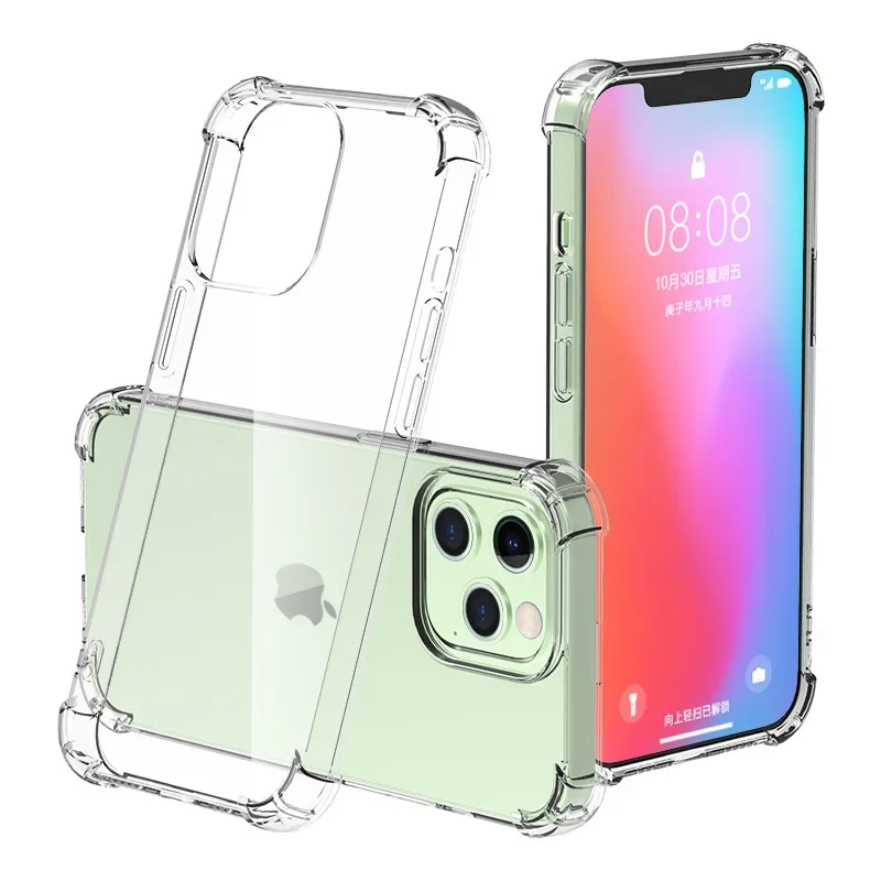 Anti-Yellow Clear Air Bag TPU Case for Iphone 17 pro max 16 17E air 16e 15 14 13 Pro 6 7 8 11 12 Mini XS XR 14 Plus Cover Cases 1