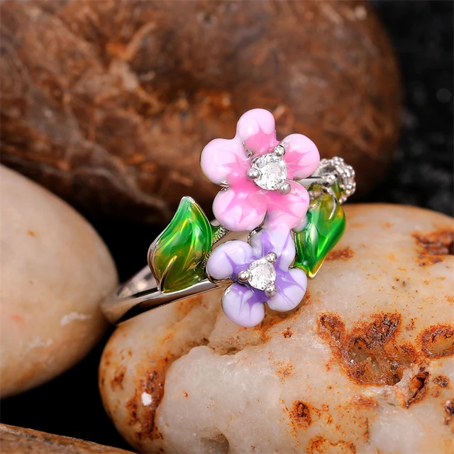 Kkjoy Vintage Hollow Flower Rings For Women Aesthetic Wedding Couple Rings  Bohemian Silver Color Finger Rings