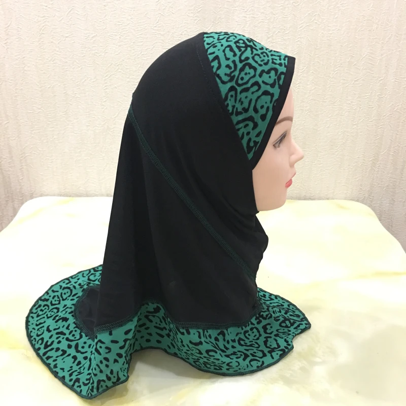 H083 Small Girl Printed Al amira Hijab Fit 2-6 Years Old Kids Pull on Islamic Scarf Headscarf muslim headwear head scarf hijab headscarf hijab hats