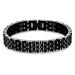 Trendy Minimalist Gold - Plated Stainless Steel Bracelet - Elegant Jewelry Gift - 20cm (Black Color)