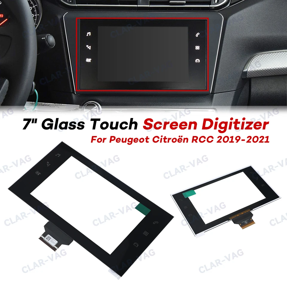 7 inch 61 Pins Glass Touch Screen Panel Car Radio Digitizer Parts LPM070G215A for Peugeot 308 408 Citroen RCC touch screen display