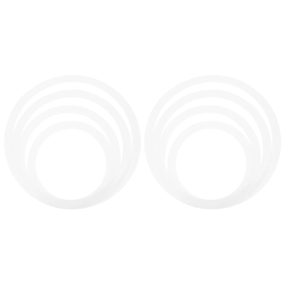 

2 Sets Drum Mute Ring for Practice Silencer Kit Supply Overtone Circle Portable Polyacid Film Creative Snare Rings